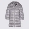 Herno Padded Jackets With High Collar And Side Pockets In Gray