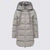 Herno Long Quilted Down Jacket Hood In Gray