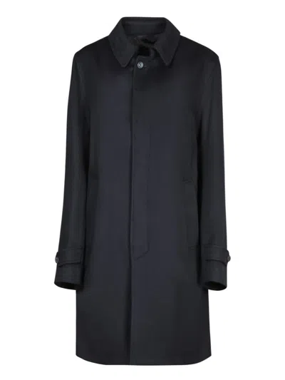 Herno Cashmere Coat For Men With Design And Elegance In Black