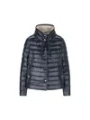 Herno Ultra-lightweight Black Nylon Down Jacket With Hood Women In Blue