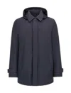 Herno Laminar Carcoat In 2 Layers Gore-tex In Blue