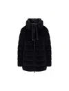 Herno Zipper Hooded Down Jacket In Blue