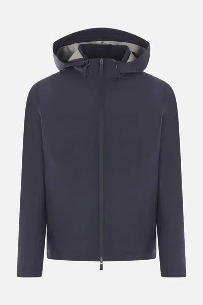 Herno Gore-tex Zipper Windbreaker In Blue