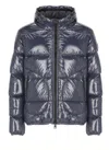 Herno Down Jacket With Logo In Blue