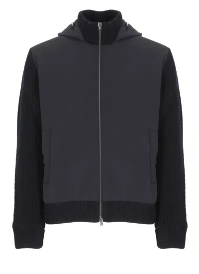 Herno Padded Front Hooded Short Jacket In Black
