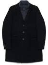 Herno Virgin Wool Coat In Blue