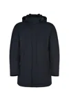 Herno Down Jacket Made Of Technical Fabric In Blue