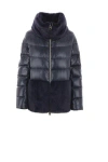 Herno High-neck Padded Down Jacket In Blue