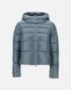 Herno Zip-up Hooded Puffer Jacket In Blue