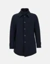 Herno Technical Polyamide With Goose Down Padding Down Jacket In Blue