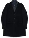 Herno Virgin Wool Coat In Blue