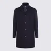 Herno Lapel Side Pockets Long Sleeves Coat In Black