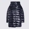 Herno Padded Long Coat With Flared Silhouette In Black