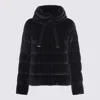 Herno Coats Blue And Green In Black