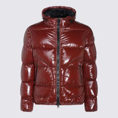 Herno Coats Blue And Green In Brown