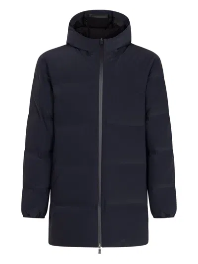 Herno Padded Jackets With Hood And Cuffs In Blue