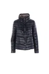 Herno Reversible Down Jacket Casual Jackets And Parka Multicolor In Blue+grey