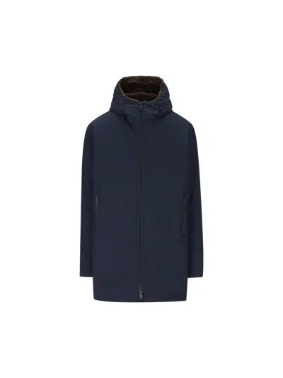 Herno Coats In Blue/brown