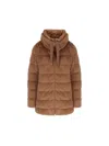 Herno Hooded Down Jacket In Brown