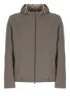 Herno Beige Waterproof Jacket With Adjustable Hood In Brown