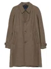 Herno Coat In Houndstooth Melton In Brown
