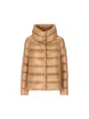 Herno Funnel-neck Padded Jacket In Brown
