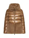 Herno Panelled High-neck Puffer Jacket In Brown