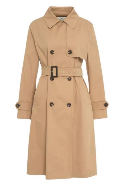 Herno Coats Camel In Brown
