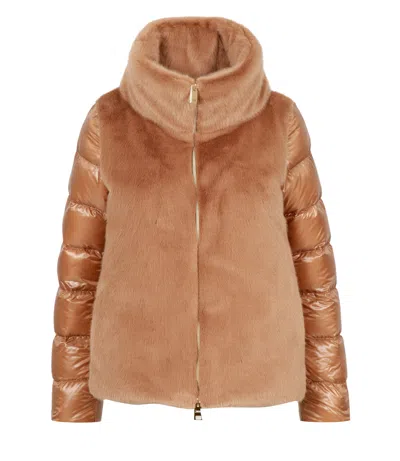 Herno Coats Camel In Multi