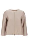 Herno Beige Virgin Wool Jacket In Chantilly