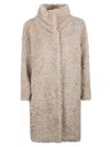 Herno Cappotto Curly Faux Fur In Chantilly
