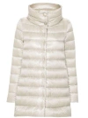 Herno Amelia Stand Collar Down Puffer Coat In White