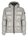 Herno Patent Hooded Puffer Jacket In Gray