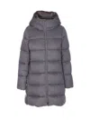 Herno Women Arendelle And New Lady Faux Fur A-shape Down Jacket In Gray
