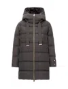 Herno A-shaped Down Jacket In High-density Satin In Gray