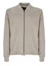 Herno Grey Suede Effect Jacket In Grey