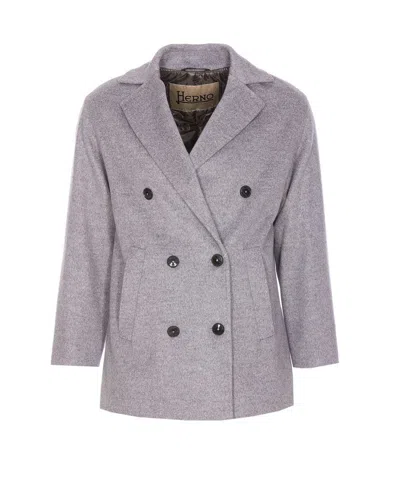 HERNO HERNO DOUBLE-BREASTED WOOL COAT