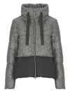 Herno ラミネート ヘリンボーン エコエイジ ケープ In Grey