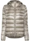 Herno Giada Hooded Puffer Jacket In Grey