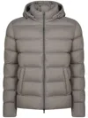 Herno Hooded Padded Jacket In Grey
