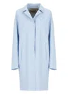Herno Pef Snap Front Scuba Coat In Blue