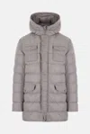 Herno Grey Down Jacket In Light Grey