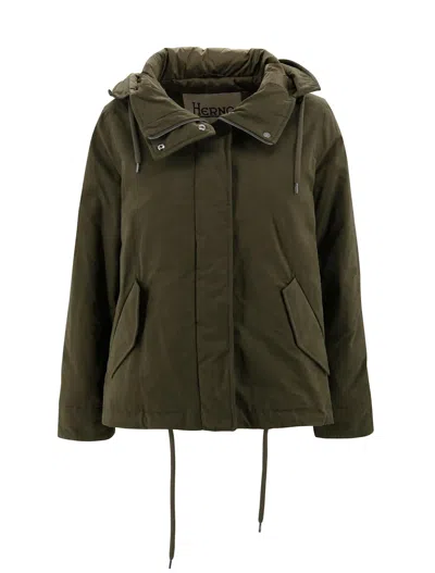 Herno Coats Military In Green
