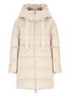 Herno Funnel-neck Padded Puffer Jacket In Beige