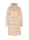 Herno Women Satin And Alternative Lady Alternative Fur Liong Padded Jacket In White