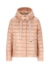 Herno Quilted Hooded Jackets Adjustable Drawstrings In Pink