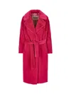 Herno Vegan Fur Coat In Pink