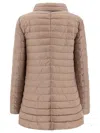 Herno Reversible Button-up Padded Down Jacket In Turtledove+chantilly