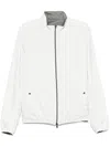 Herno Reversible Nylon And Cotton Jacket With Double Slider Zip Closure In White