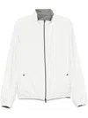 Herno Reversible Nylon And Cotton Jacket With Double Slider Zip Closure In White